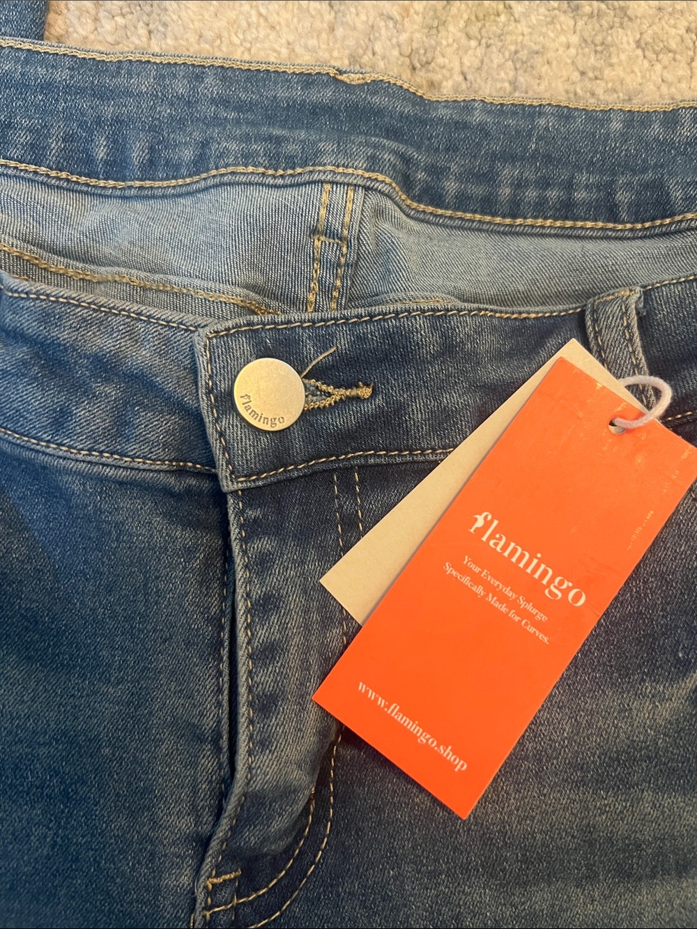 Flamingo Women’s Blue Wide Leg Jeans - Classic Flare Fit XL - may be low rise